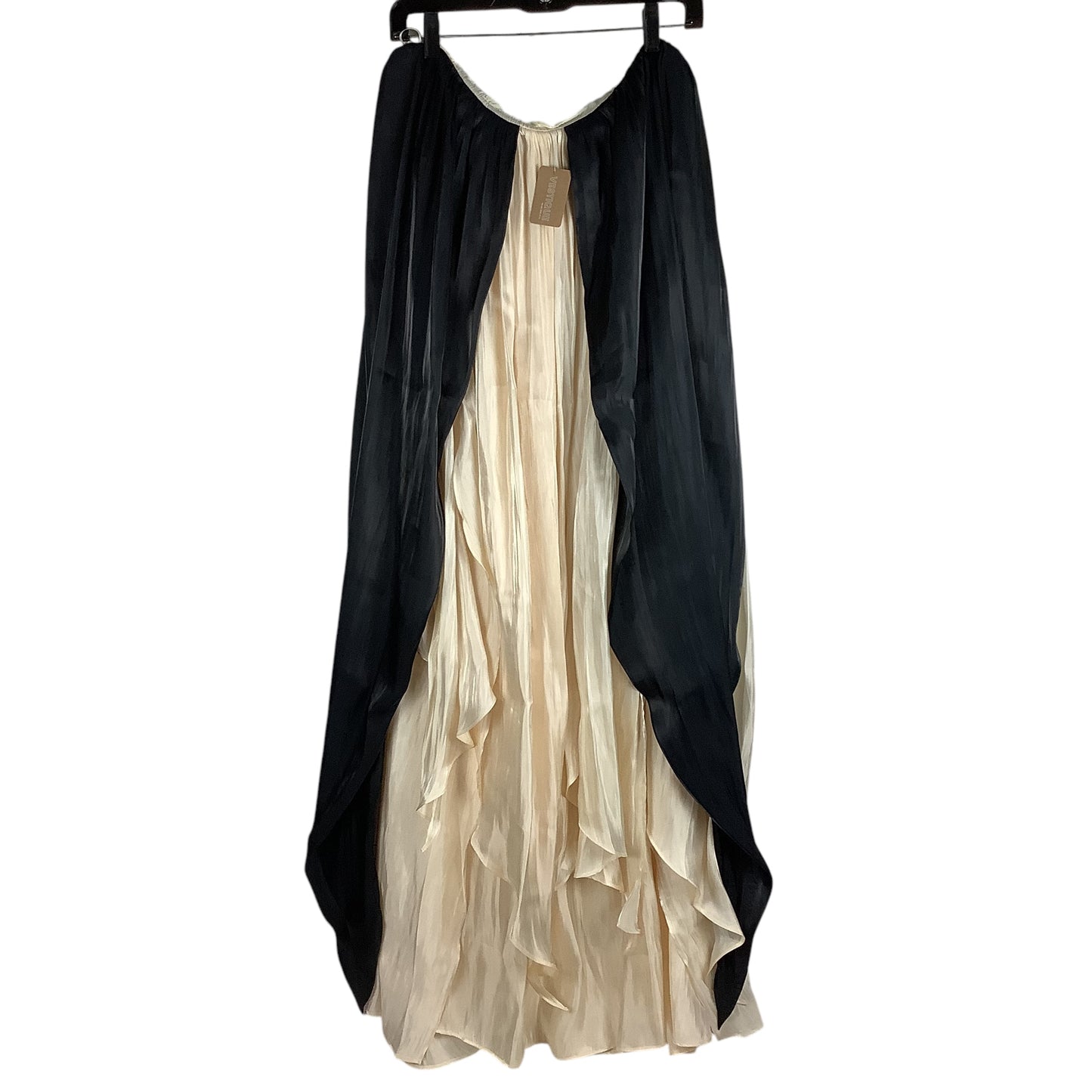 Dress or Skirt Party Long By Vestique In Black & Cream, Size: L