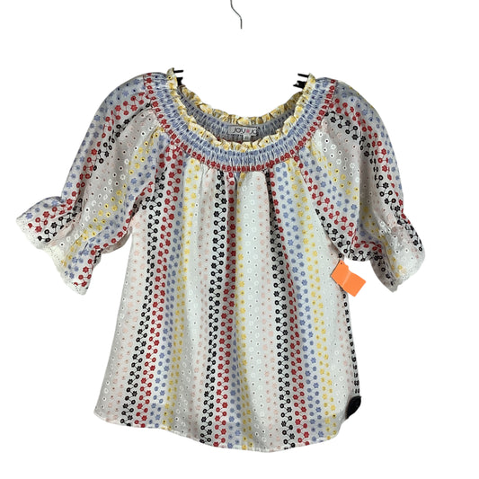 Top Short Sleeve By Joy Joy In Multi-colored, Size: Xs