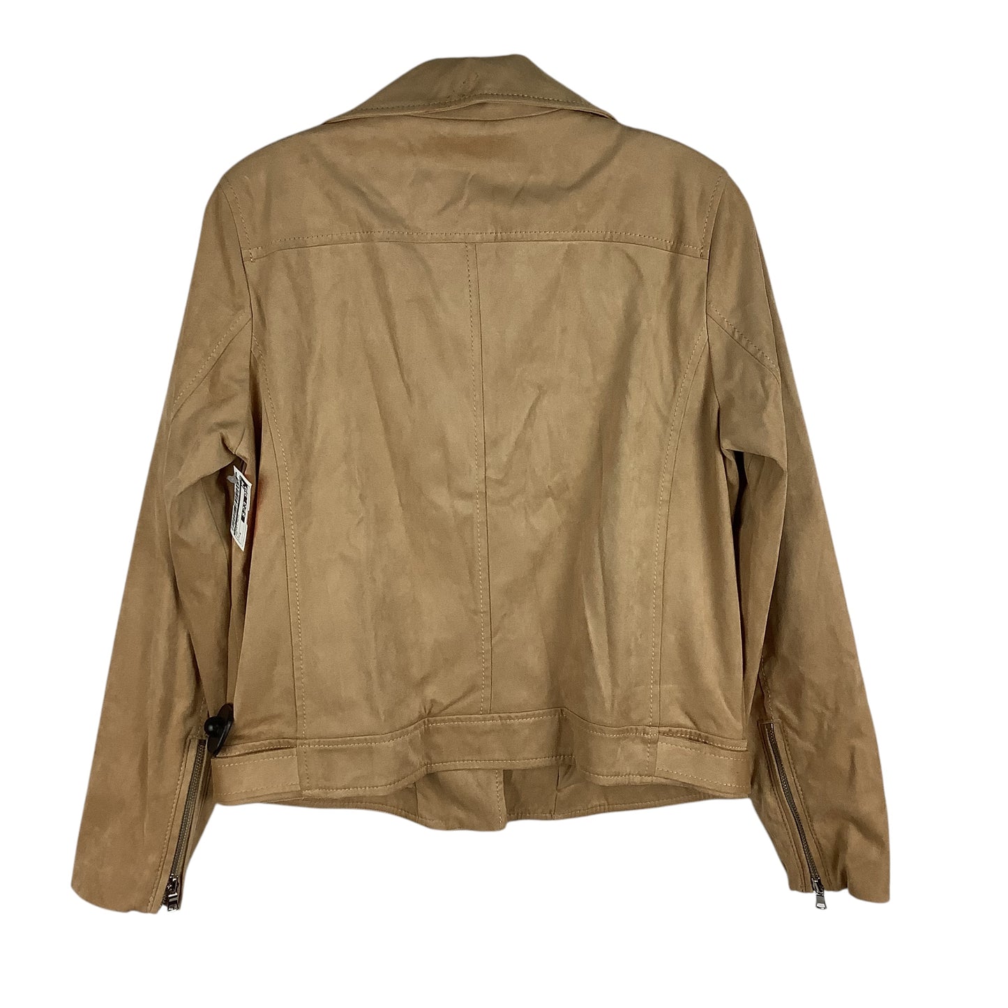 Jacket Moto By Loft In Tan, Size: S