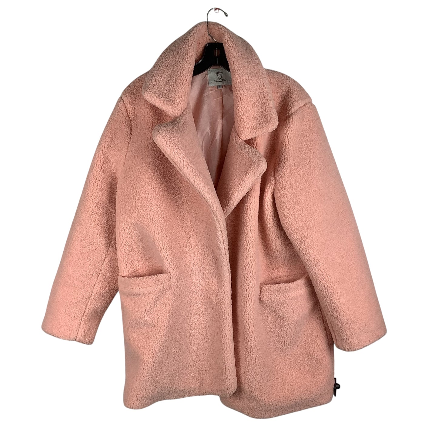Coat Faux Fur & Sherpa By Cmc In Pink, Size: L