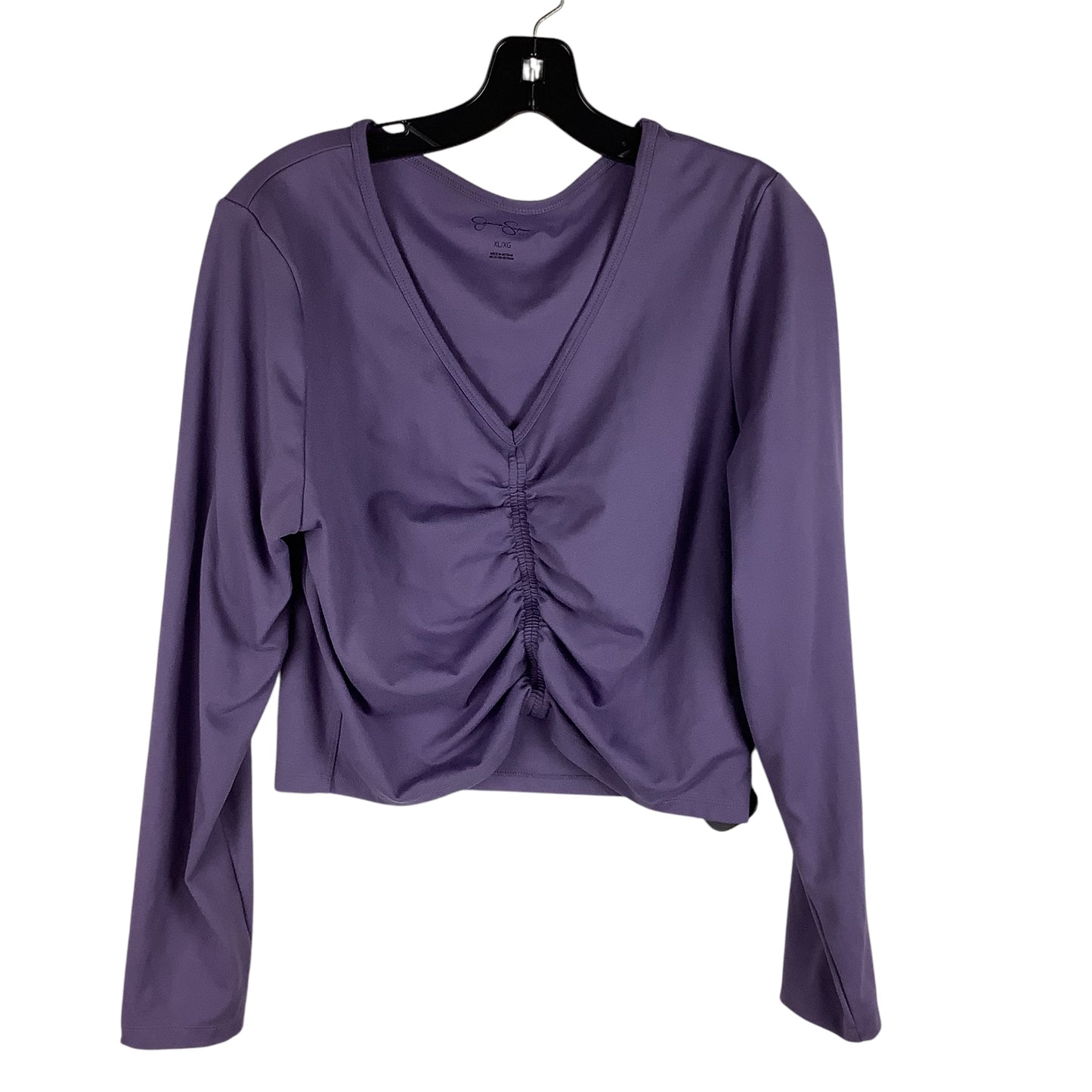 Athletic Top Long Sleeve Crewneck By Jessica Simpson In Purple, Size: Xl