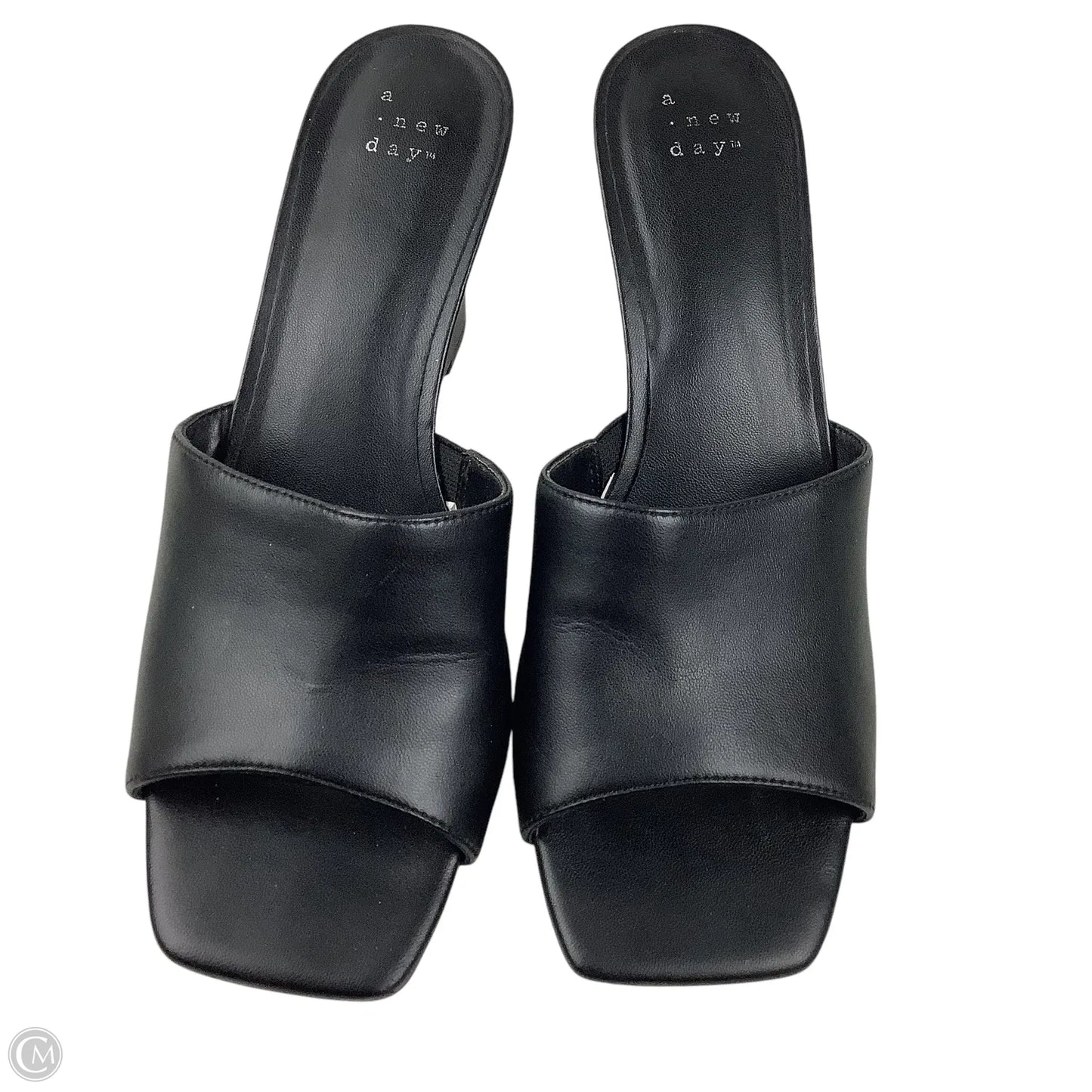 Sandals Heels Block By A New Day In Black, Size: 9