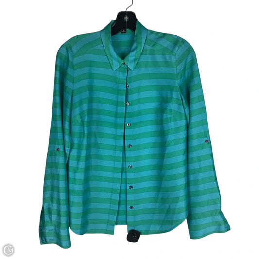 Top Long Sleeve By Ann Taylor In Blue & Green, Size: Xs/0