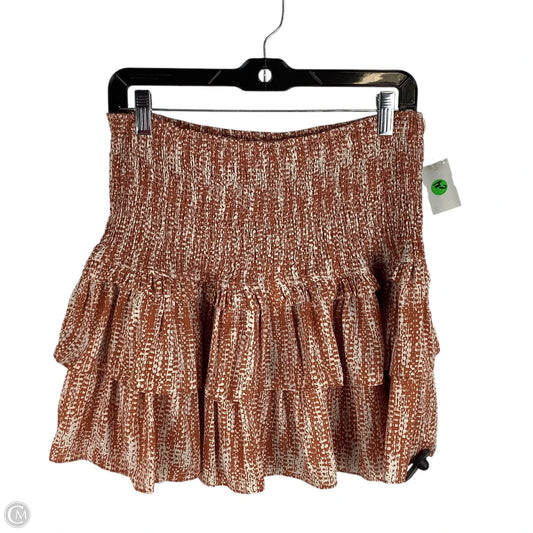 Skirt Mini & Short By Entro In Orange, Size: L