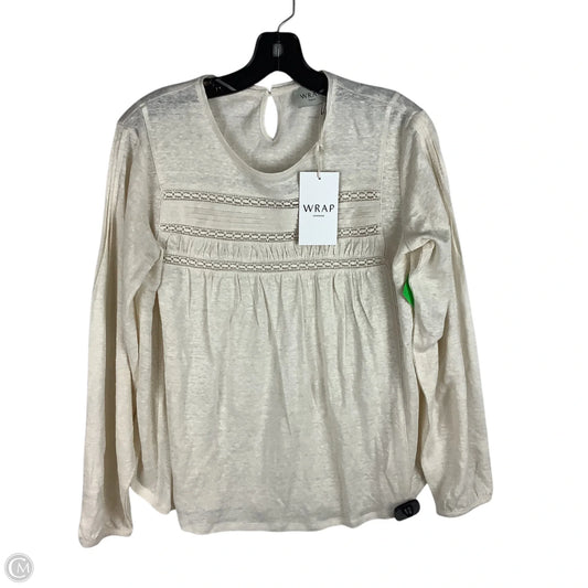Top Long Sleeve By Cmc In Cream, Size: S (4)
