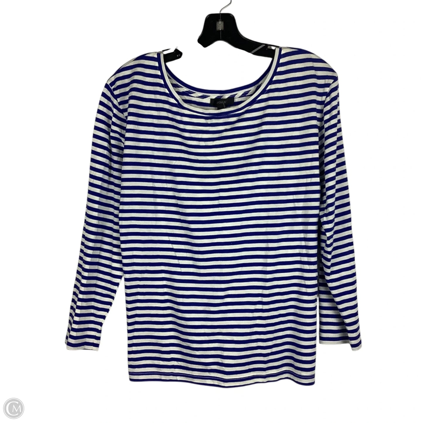 Top Long Sleeve Basic By J. Crew In Striped Pattern, Size: L