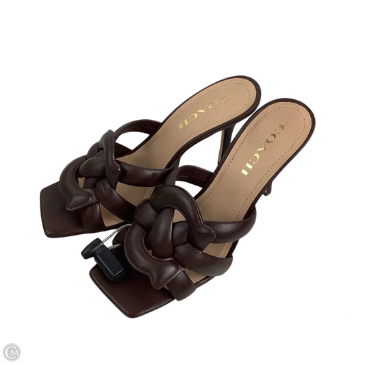 Sandals Designer By Coach In Brown, Size: 8.5