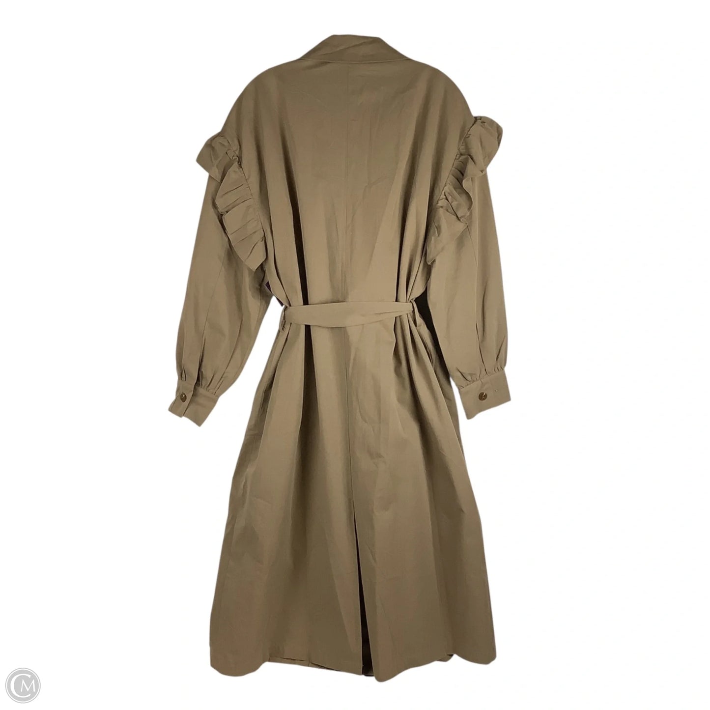 Coat Trench Coat By Mable In Tan, Size: M/L