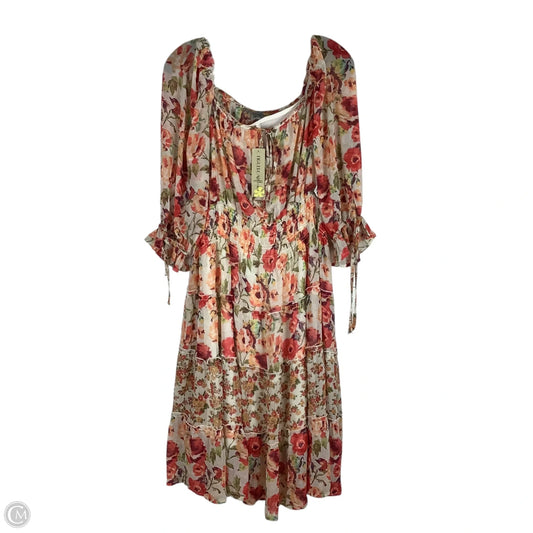 Dress Casual Midi By Clothes Mentor In Floral Print, Size: L