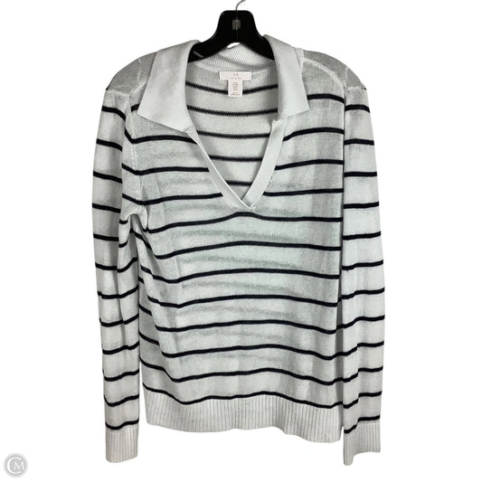 Sweater Designer By Halston In Striped Pattern, Size: M