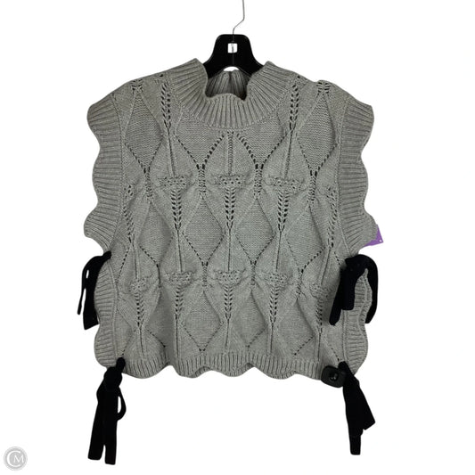 Sweater Short Sleeve By Mable In Grey, Size: S