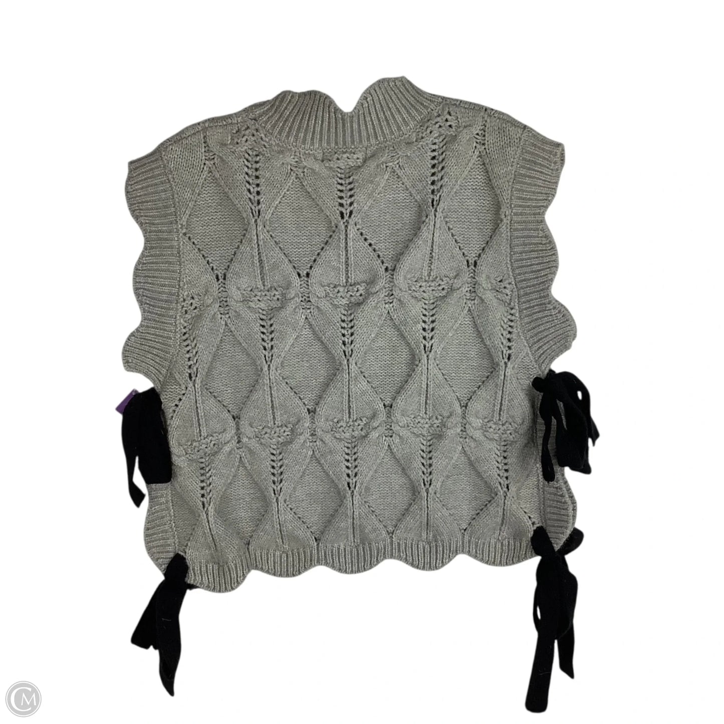 Sweater Short Sleeve By Mable In Grey, Size: S