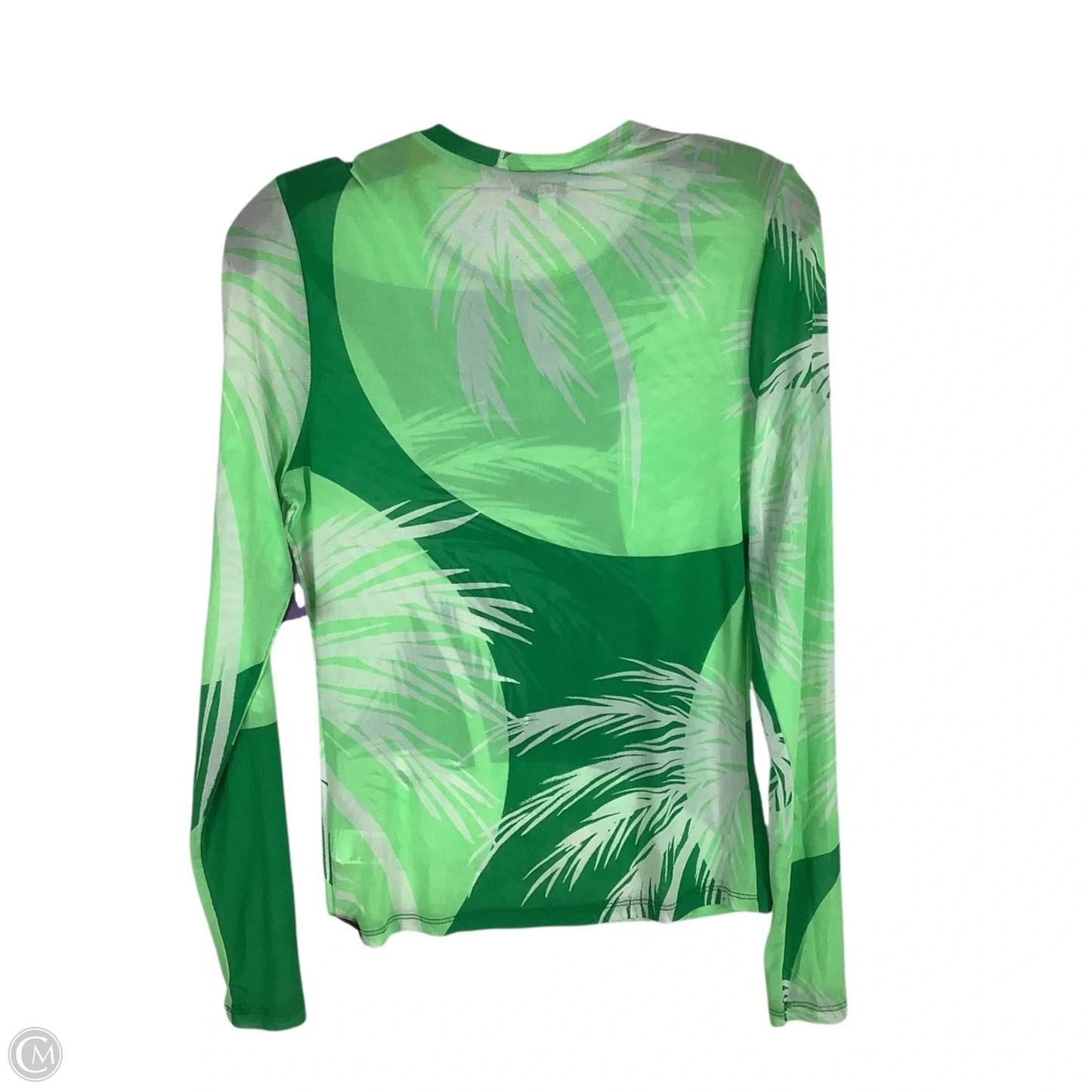 Top Long Sleeve By Cmc In Green, Size: L