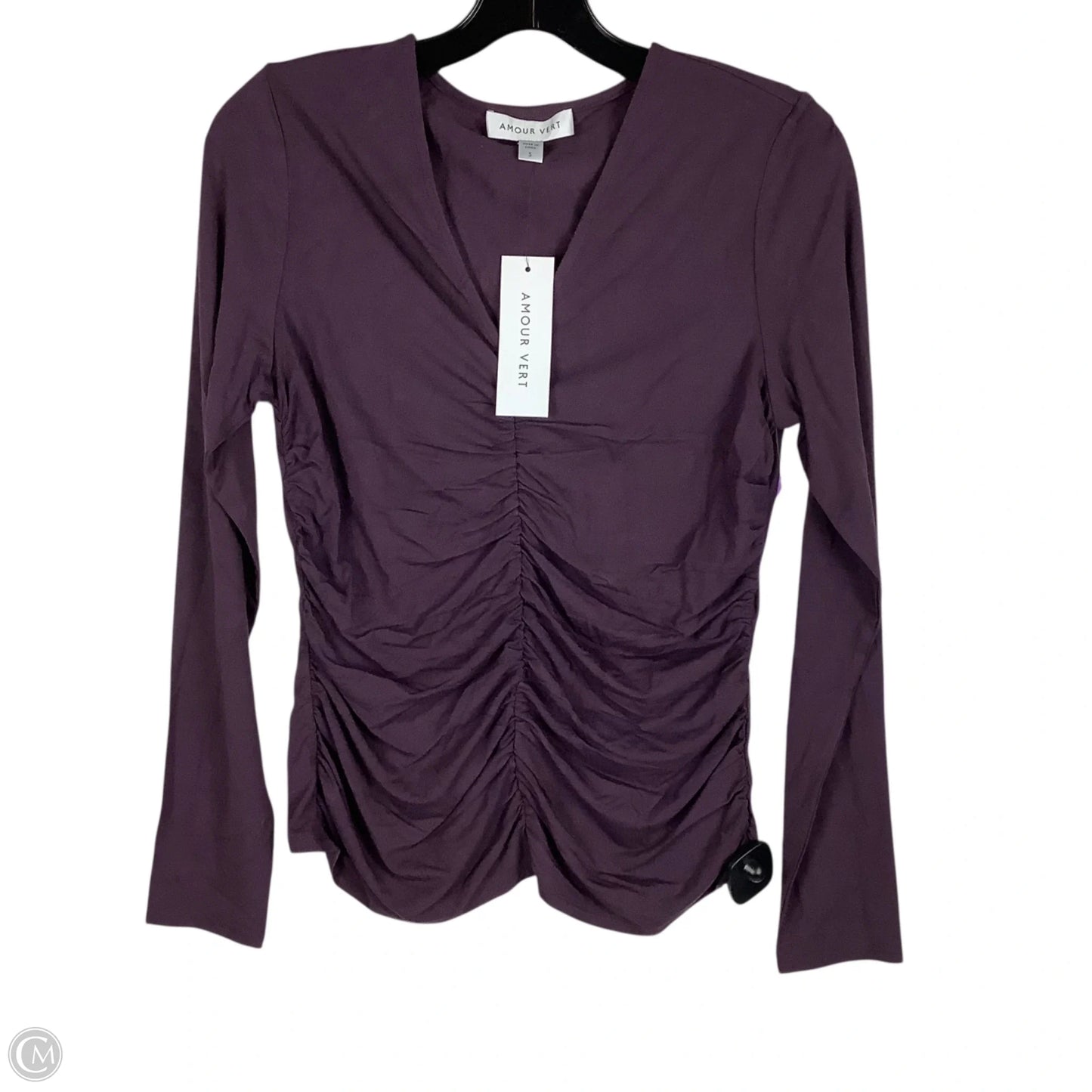 Top Long Sleeve By Cmc In Purple, Size: S