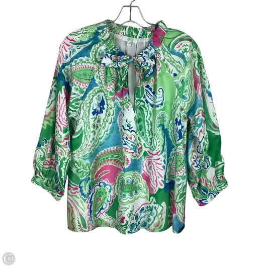 Top Long Sleeve By Jade In Green, Size: S