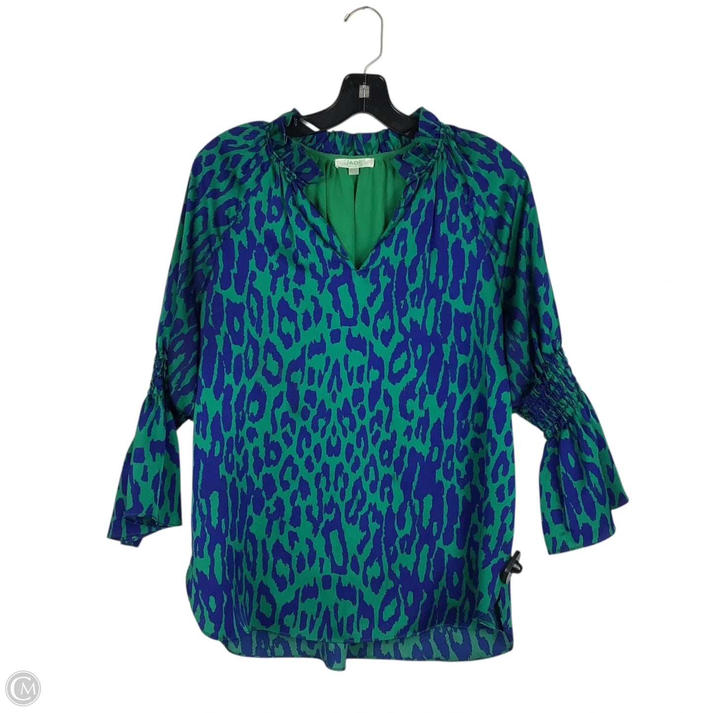 Top Long Sleeve By Jade In Blue & Green, Size: M