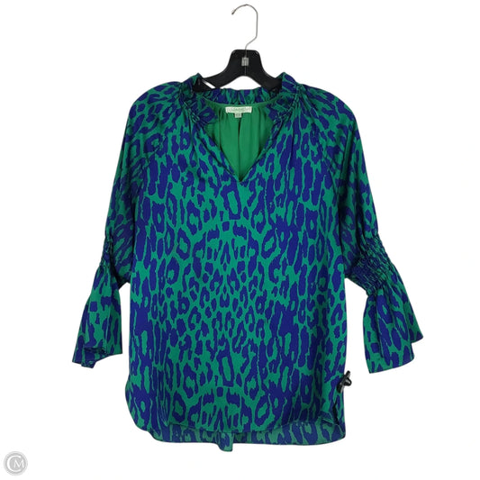 Top Long Sleeve By Jade In Blue & Green, Size: M