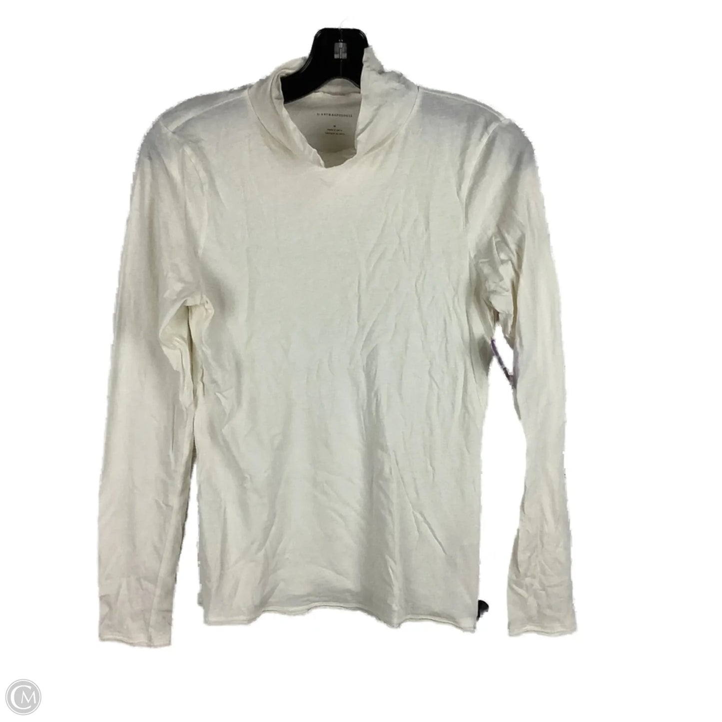 Top Long Sleeve By Anthropologie In Cream, Size: M