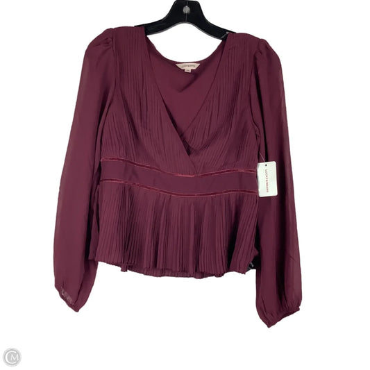 Top Long Sleeve By Lucky Brand In Maroon, Size: S