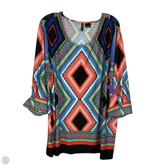 Top Short Sleeve By New Directions In Multi-colored, Size: 3x