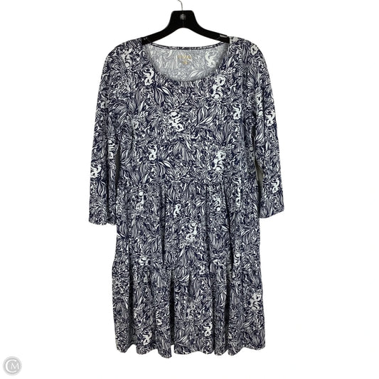 Dress Designer By Lilly Pulitzer In Blue & White, Size: M