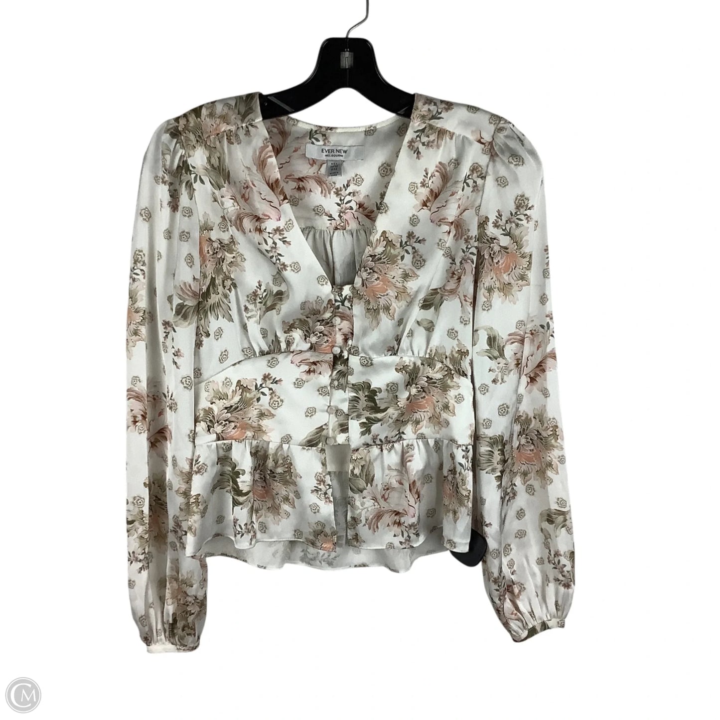 Top Long Sleeve By Cmc In Floral Print, Size: Xs