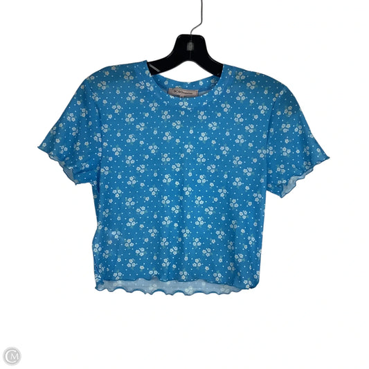 Top Short Sleeve By Bcbgeneration In Blue, Size: M