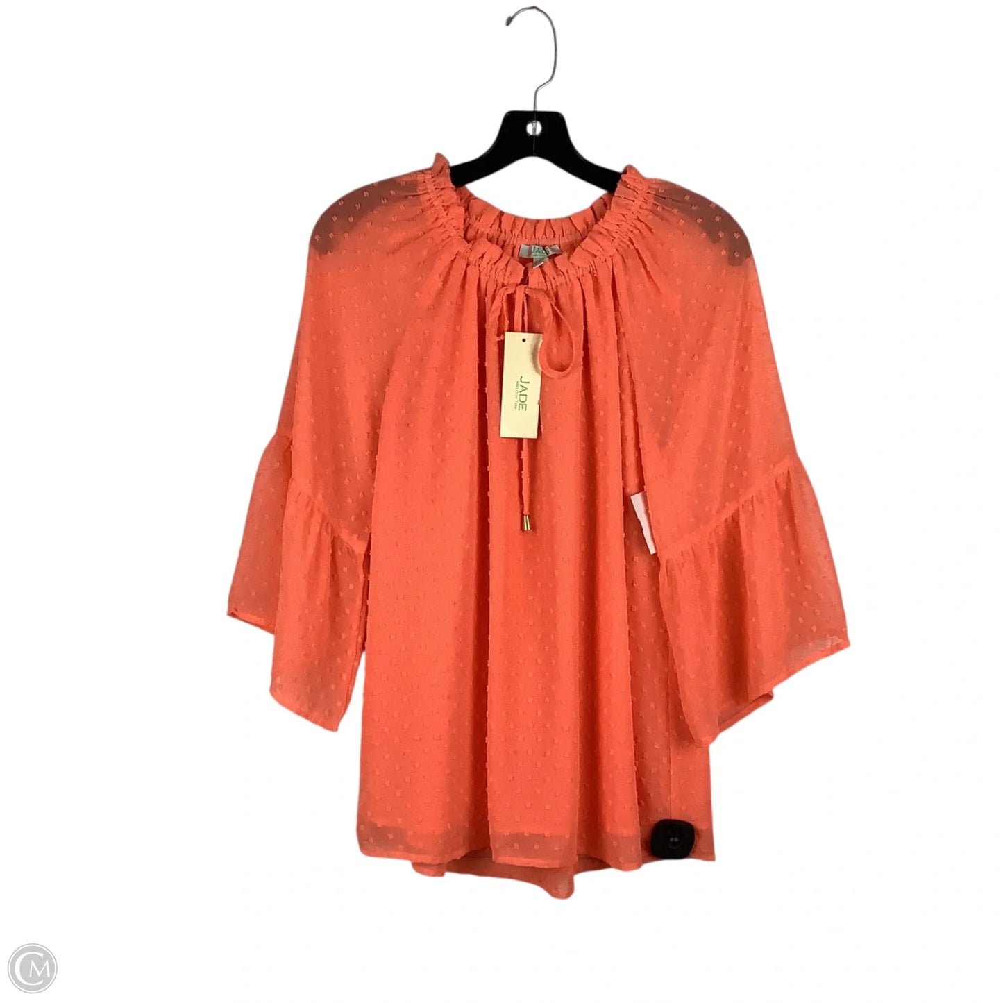 Top Long Sleeve By Jade In Orange, Size: M