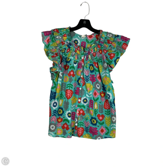 Top Short Sleeve By Ivy Jane In Floral Print, Size: S