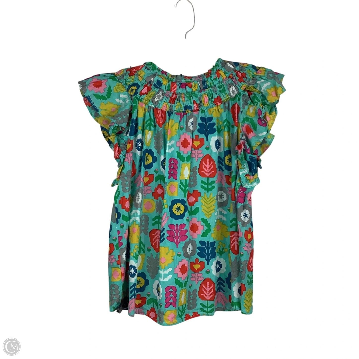 Top Short Sleeve By Ivy Jane In Floral Print, Size: S