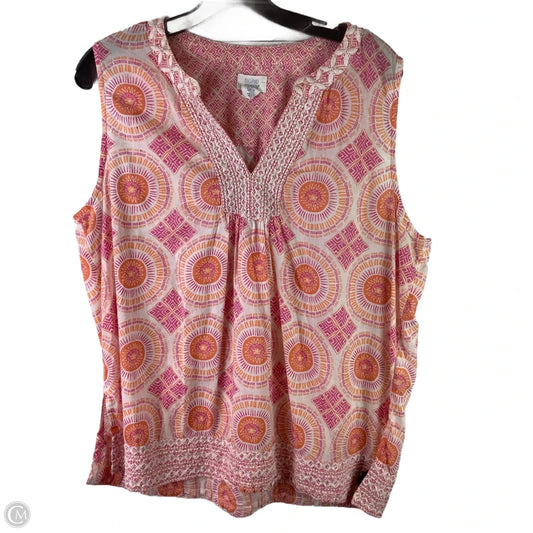 Top Sleeveless By Sigrid Olsen In Pink, Size: Xl