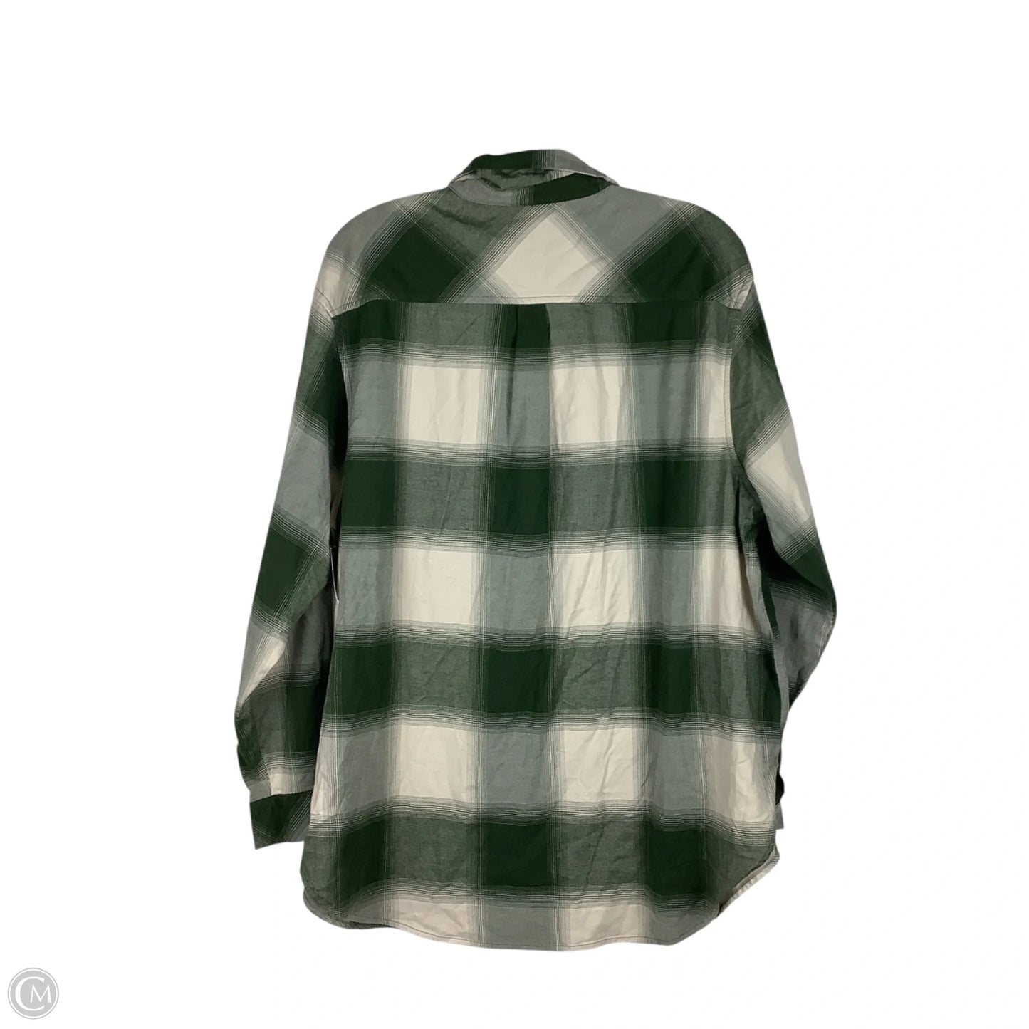 Top Long Sleeve By Ava & Viv In Plaid Pattern, Size: 1x
