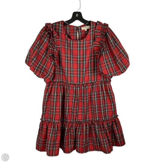 Dress Party By Entro In Plaid Pattern, Size: M