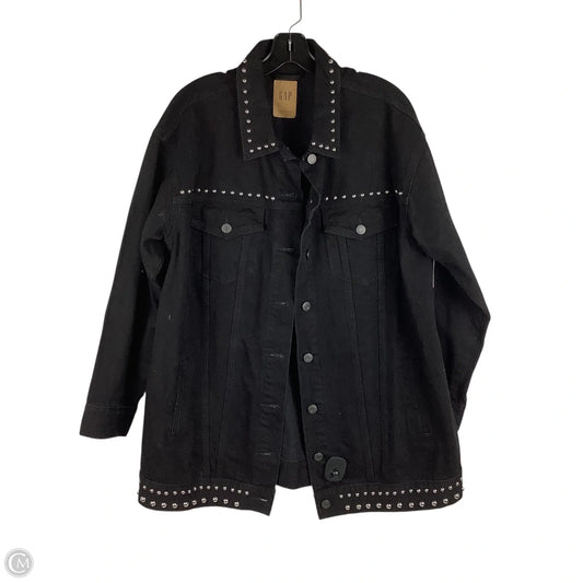 Jacket Denim By Gap In Black Denim, Size: L