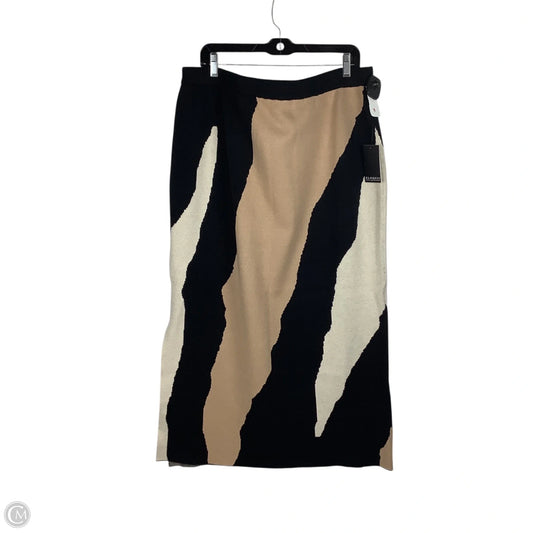 Skirt Maxi By Eloquii In Black & Brown, Size: Xl