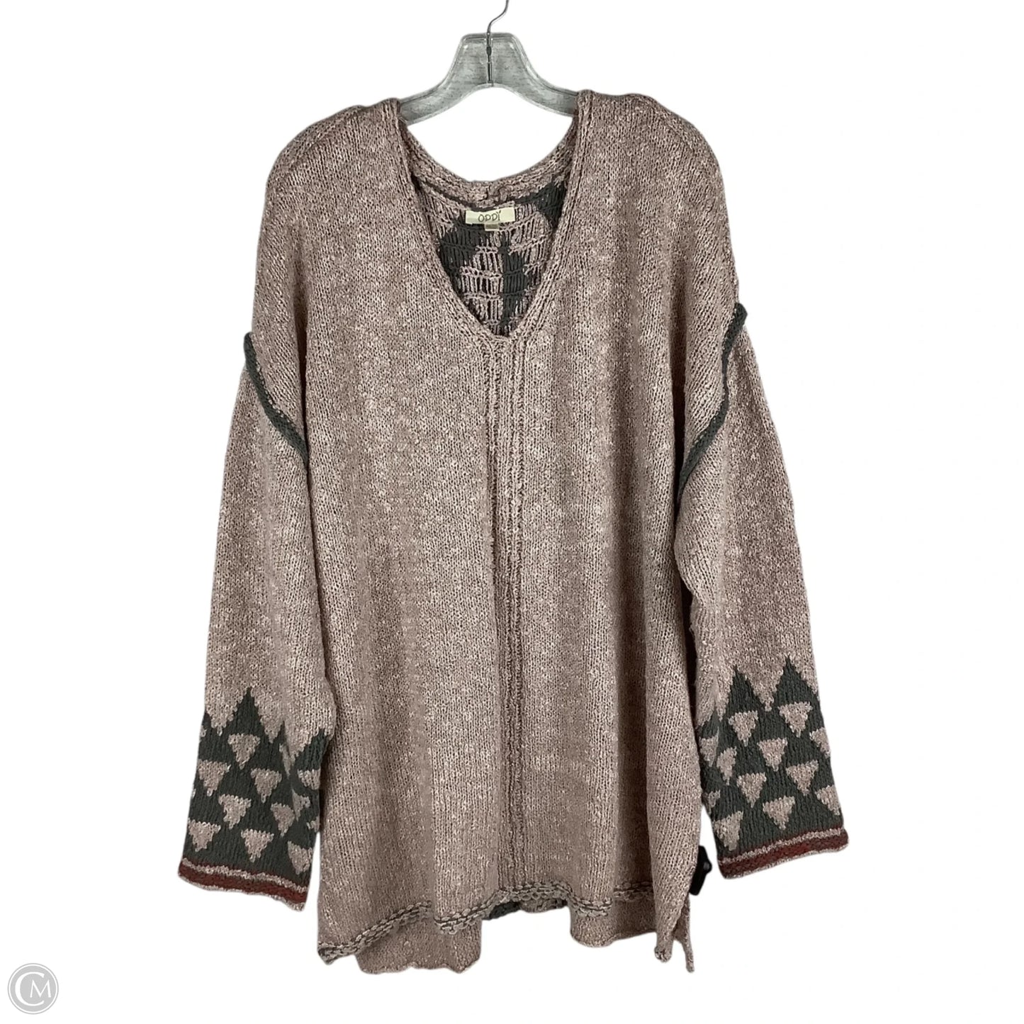 Sweater By Oddi In Pink, Size: 2x/3X