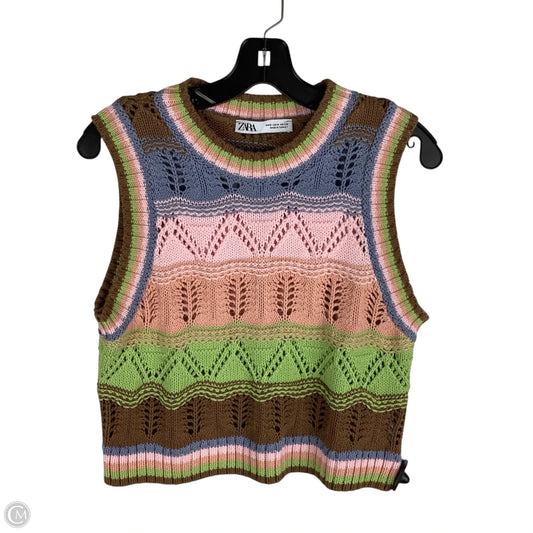 Sweater Short Sleeve By Zara In Animal Print, Size: S