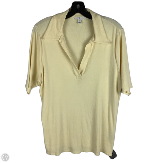 Top Short Sleeve By Banana Republic In Yellow, Size: Xl