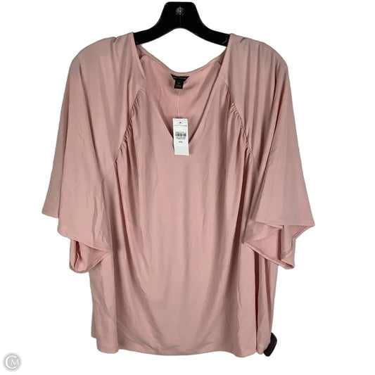 Top Short Sleeve By Ann Taylor In Pink, Size: Xxl