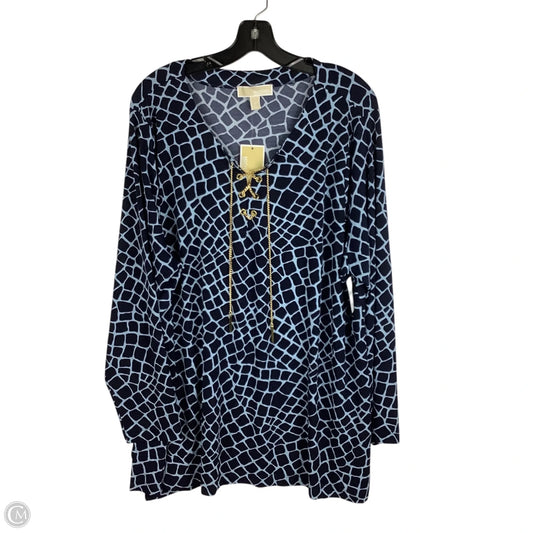 Top Long Sleeve By Michael By Michael Kors In Navy, Size: 3x