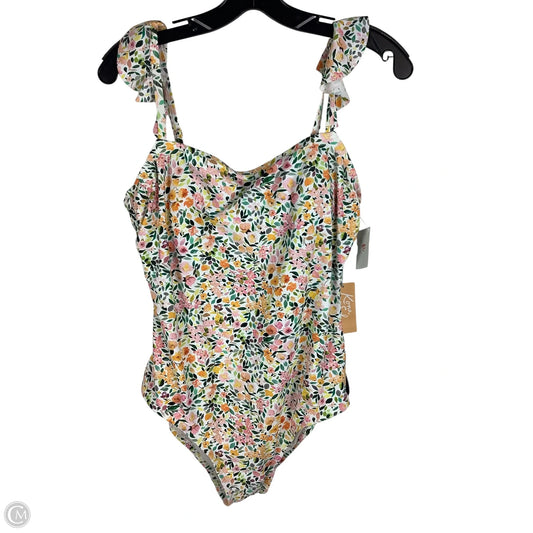 Swimsuit By Kona Sol In Floral Print, Size: L