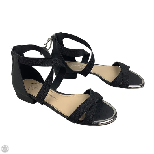 Sandals Flats By Jessica Simpson In Black, Size: 6.5