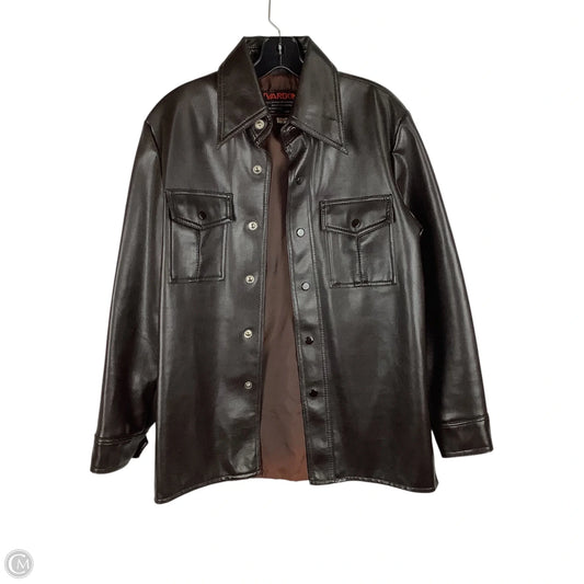 Jacket Moto By Cmc In Brown, Size: S