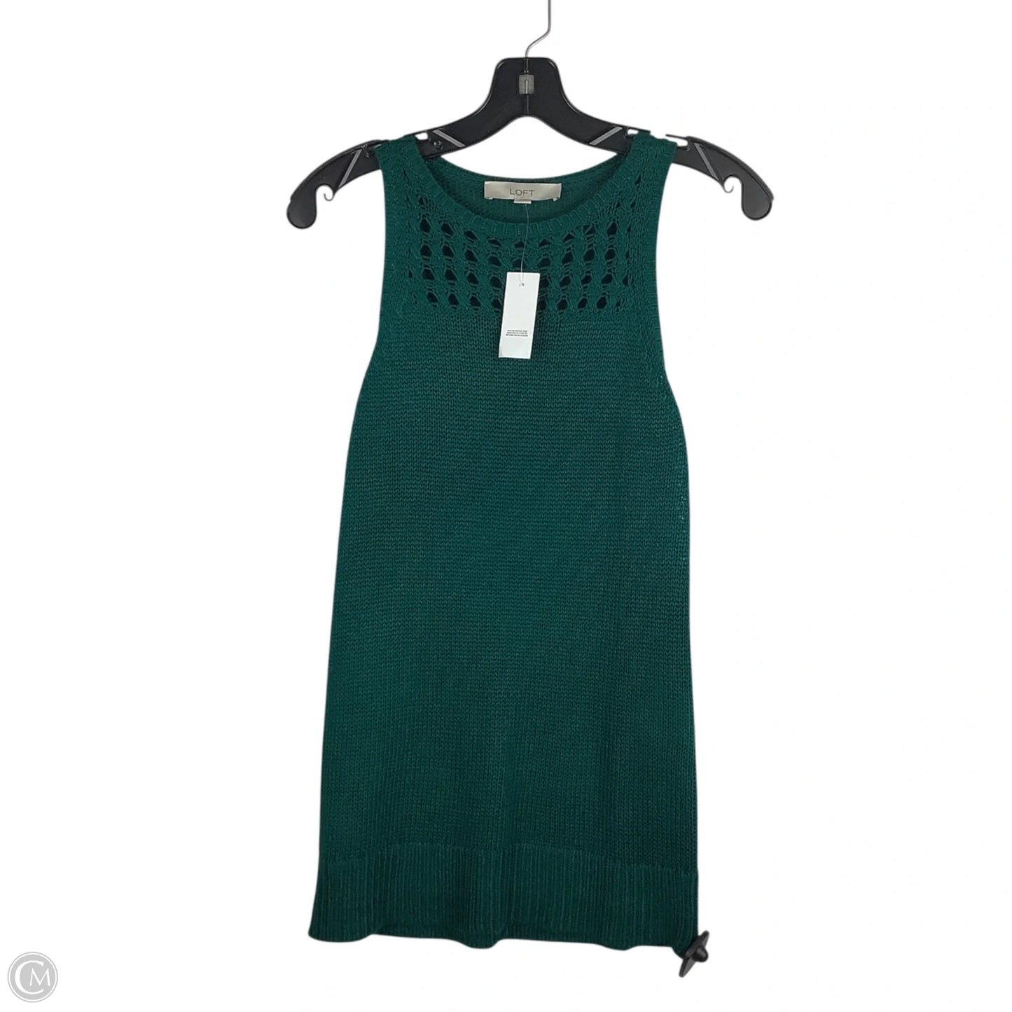 Sweater Short Sleeve By Loft In Green, Size: S