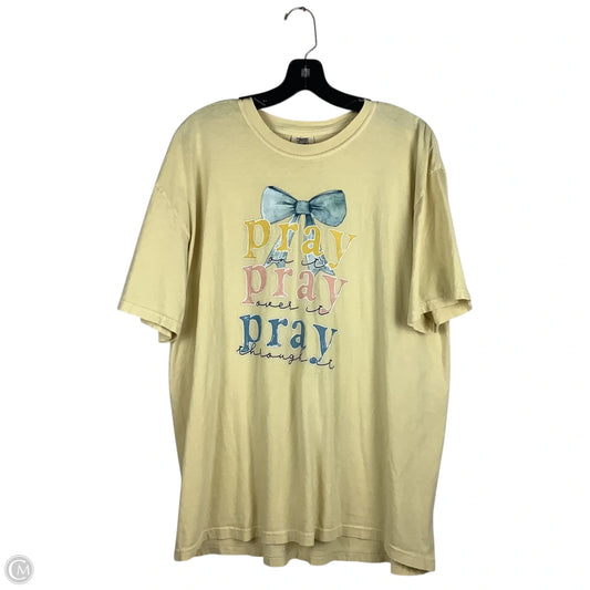 Top Short Sleeve Basic By Comfort Colors In Yellow, Size: Xl