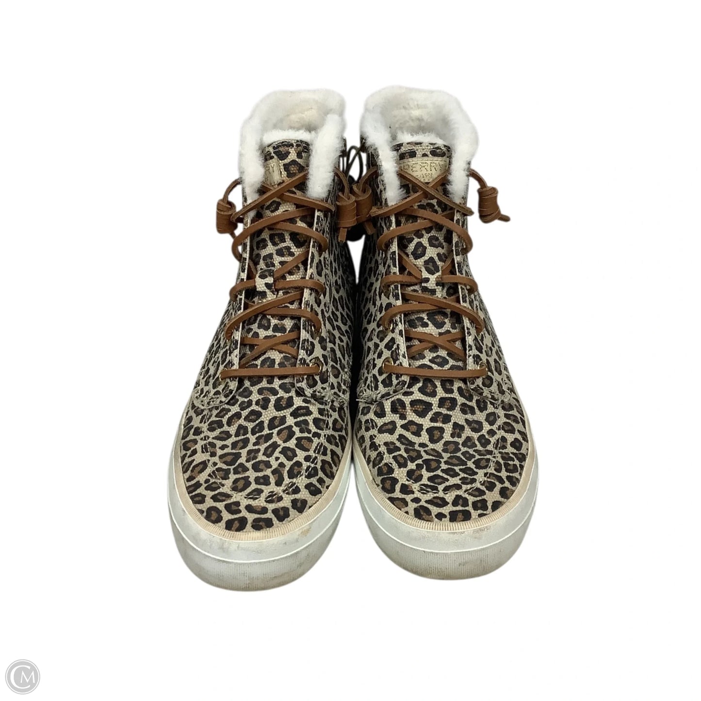 Boots Ankle Flats By Sperry In Animal Print, Size: 9.5