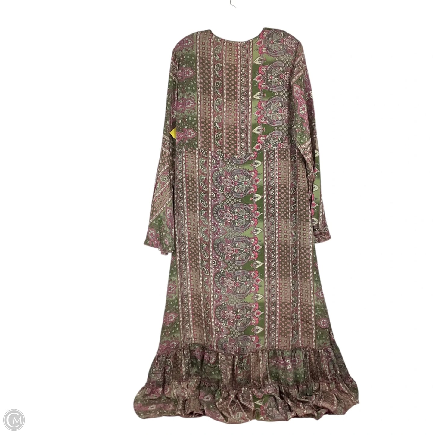 Dress Casual Maxi By Cmc In Green & Pink, Size: S