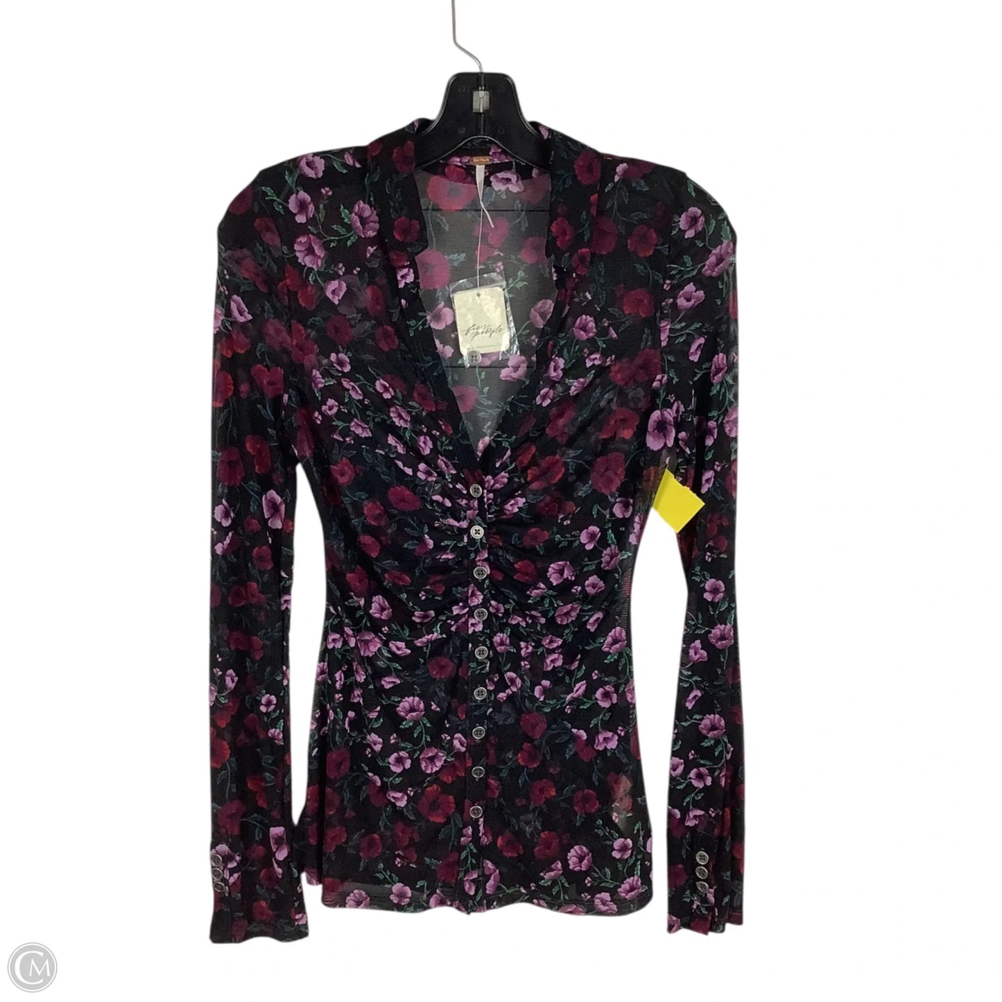 Top Long Sleeve By Free People In Purple, Size: Xs