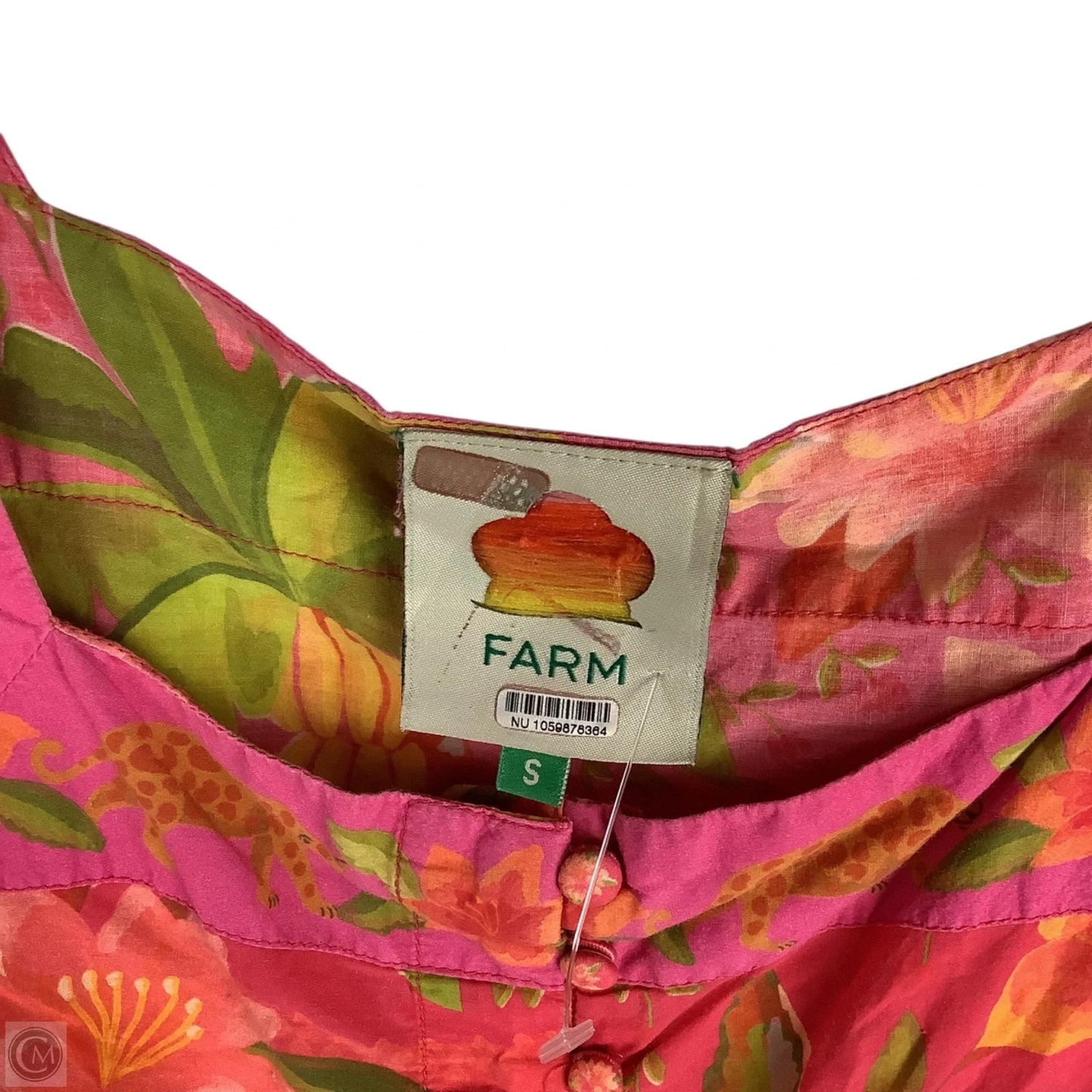 Top Short Sleeve By Farm Rio In Pink, Size: S