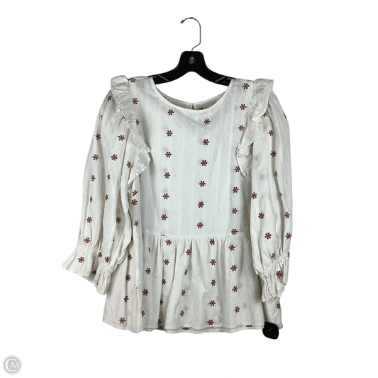 Top Long Sleeve By Universal Standard In White, Size: M